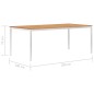 vidaXL Garten-Esstisch 200 x 100 x 75 cm Massivholz Teak und Edelstahl vidaXL Garten-Esstisch 200 x 100 x 75 cm Massivholz Teak und Edelstahl