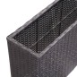 vidaXL Garten-Hochbeet mit 2 Töpfen 90x20x40cm Poly Rattan Schwarz vidaXL Garten-Hochbeet mit 2 Töpfen 90x20x40cm Poly Rattan Schwarz