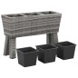 vidaXL Garten-Hochbeet mit Beinen 3 Töpfen 72×25×50 cm Poly Rattan vidaXL Garten-Hochbeet mit Beinen 3 Töpfen 72×25×50 cm Poly Rattan