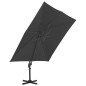 vidaXL Ampelschirm mit Aluminium-Mast 3 x 3 m Schwarz vidaXL Ampelschirm mit Aluminium-Mast 3 x 3 m Schwarz
