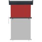 vidaXL Balkon-Seitenmarkise 105x250 cm Rot vidaXL Balkon-Seitenmarkise 105x250 cm Rot