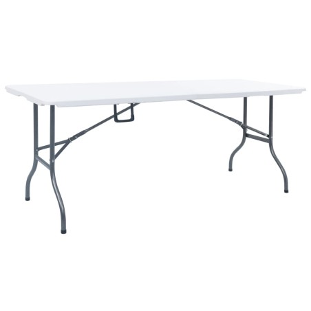 vidaXL Gartentisch Klappbar Weiß 180x72x72 cm HDPE 