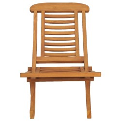 vidaXL Klappbarer Gartenstuhl Massivholz Teak