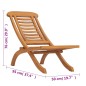 vidaXL Klappbarer Gartenstuhl Massivholz Teak vidaXL Klappbarer Gartenstuhl Massivholz Teak