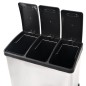 vidaXL Recycling Treteimer Edelstahl 24 L vidaXL Recycling Treteimer Edelstahl 24 L