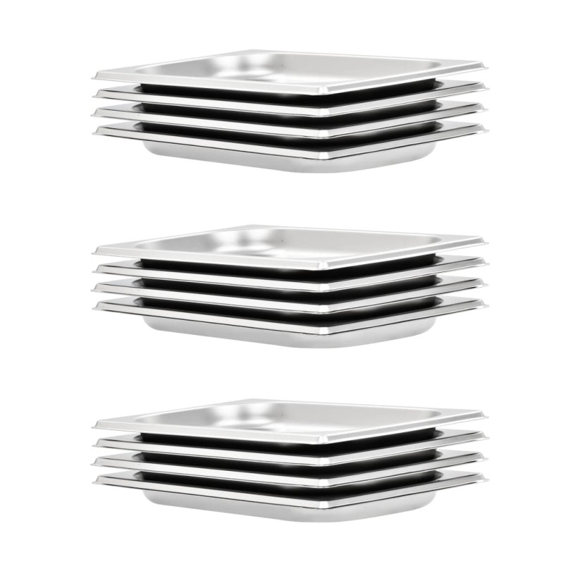 vidaXL Gastronormbehälter 12 Stk. GN 1/4 20 mm Edelstahl vidaXL Gastronormbehälter 12 Stk. GN 1/4 20 mm Edelstahl