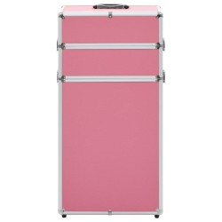vidaXL Kosmetikkoffer Aluminium Rosa
