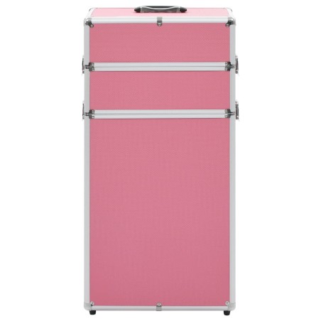 vidaXL Kosmetikkoffer Aluminium Rosa