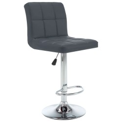 vidaXL Barhocker 2 Stk. Grau Kunstleder 