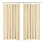 vidaXL Vorhänge aus Mikro-Satin 2 Stk. mit Schlaufen 140×225 cm Beige vidaXL Vorhänge aus Mikro-Satin 2 Stk. mit Schlaufen 140×225 cm Beige