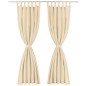 vidaXL Vorhänge aus Mikro-Satin 2 Stk. mit Schlaufen 140×225 cm Beige vidaXL Vorhänge aus Mikro-Satin 2 Stk. mit Schlaufen 140×225 cm Beige