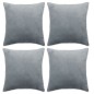 vidaXL Kissenbezüge 4 Stk. Stoff 50x50 cm Grau vidaXL Kissenbezüge 4 Stk. Stoff 50x50 cm Grau