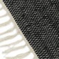 vidaXL Handgewebter Chindi-Teppich Leder 120x170 cm Hellgrau Schwarz vidaXL Handgewebter Chindi-Teppich Leder 120x170 cm Hellgrau Schwarz