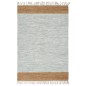 vidaXL Handgewebter Chindi-Teppich Leder 190x280cm Hellgrau Hellbraun vidaXL Handgewebter Chindi-Teppich Leder 190x280cm Hellgrau Hellbraun