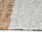 vidaXL Handgewebter Chindi-Teppich Leder 190x280cm Hellgrau Hellbraun vidaXL Handgewebter Chindi-Teppich Leder 190x280cm Hellgrau Hellbraun