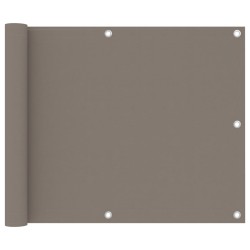 vidaXL Balkon-Sichtschutz Taupe 75x400 cm Oxford-Gewebe