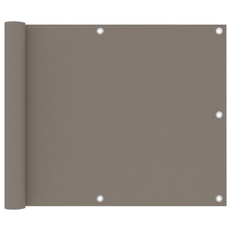 vidaXL Balkon-Sichtschutz Taupe 75x400 cm Oxford-Gewebe
