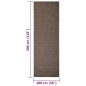 vidaXL Teppich Natur Sisal 100x300 cm Braun vidaXL Teppich Natur Sisal 100x300 cm Braun