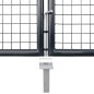 vidaXL Mesh-Gartentor Verzinkter Stahl 289 x 100 cm Grau vidaXL Mesh-Gartentor Verzinkter Stahl 289 x 100 cm Grau
