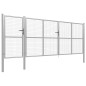 vidaXL Gartentor Stahl 500×150 cm Silbern vidaXL Gartentor Stahl 500×150 cm Silbern