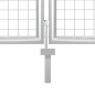 vidaXL Gartentor Stahl 500×150 cm Silbern vidaXL Gartentor Stahl 500×150 cm Silbern