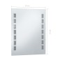 vidaXL Badezimmer-Wandspiegel mit LEDs 50x60 cm vidaXL Badezimmer-Wandspiegel mit LEDs 50x60 cm