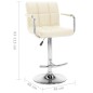 vidaXL Barhocker 2 Stk. Creme Kunstleder vidaXL Barhocker 2 Stk. Creme Kunstleder