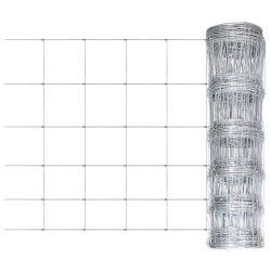 vidaXL Gartenzaun Verzinkter Stahl Silbern 50x0,8 m