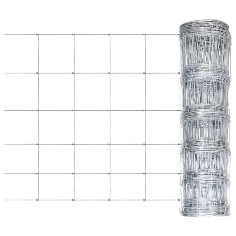 vidaXL Gartenzaun Verzinkter Stahl Silbern 50x0,8 m vidaXL Gartenzaun Verzinkter Stahl Silbern 50x0,8 m