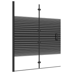 vidaXL Faltbare Duschkabine ESG 120x140 cm Schwarz