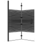 vidaXL Faltbare Duschkabine ESG 120x140 cm Schwarz vidaXL Faltbare Duschkabine ESG 120x140 cm Schwarz
