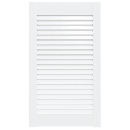 vidaXL Schranktür Lamellen-Design Weiß 69x39,4 cm Massivholz Kiefer