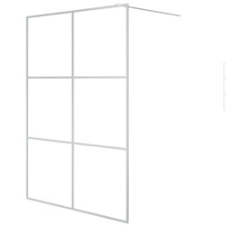 vidaXL Duschwand für Begehbare Dusche Silbern 140x195 cm ESG-Klarglas