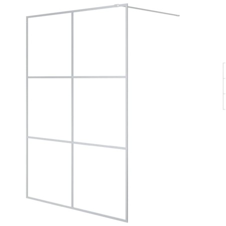 vidaXL Duschwand für Begehbare Dusche Silbern 140x195 cm ESG-Klarglas