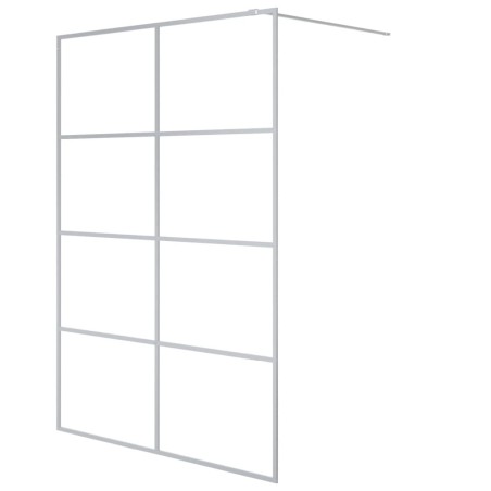 vidaXL Duschwand für Begehbare Dusche Silbern 140x195 cm ESG-Klarglas