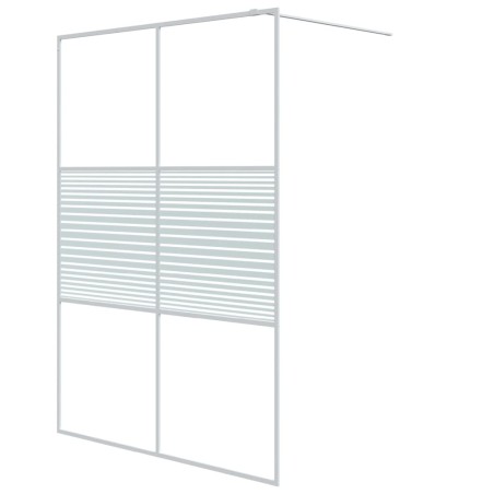 vidaXL Duschwand für Begehbare Dusche Weiß 140x195 cm ESG-Klarglas