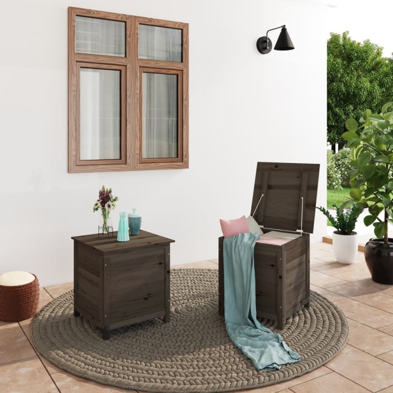 vidaXL Outdoor-Kissenbox Anthrazit 50x50x56 cm Massivholz Tanne vidaXL Outdoor-Kissenbox Anthrazit 50x50x56 cm Massivholz Tanne