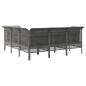 5-tlg. Garten-Lounge-Set mit Kissen Grau Poly Rattan 5-tlg. Garten-Lounge-Set mit Kissen Grau Poly Rattan