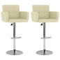 Barhocker 2 Stk. Creme Kunstleder Barhocker 2 Stk. Creme Kunstleder