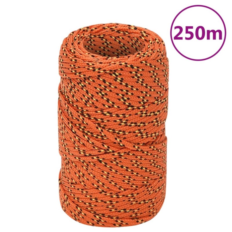 vidaXL Bootsseil Orange 2 mm 250 m Polypropylen vidaXL Bootsseil Orange 2 mm 250 m Polypropylen