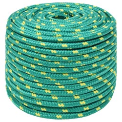 vidaXL Bootsseil Grün 12 mm 250 m Polypropylen