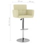 Barhocker 2 Stk. Creme Kunstleder Barhocker 2 Stk. Creme Kunstleder