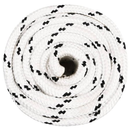 vidaXL Bootsseil Geflochten Weiß 20 mmx50 m Polyester