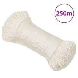 vidaXL Arbeitsseil Weiß 3 mm 250 m Polypropylen