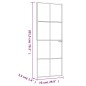 vidaXL Innentür Weiß 76x201,5 cm Hartglas & Aluminium Schlank vidaXL Innentür Weiß 76x201,5 cm Hartglas & Aluminium Schlank