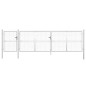 vidaXL Mesh-Gartentor Silbern 500x175 cm Verzinkter Stahl vidaXL Mesh-Gartentor Silbern 500x175 cm Verzinkter Stahl