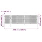 vidaXL Mesh-Gartentor Silbern 500x175 cm Verzinkter Stahl vidaXL Mesh-Gartentor Silbern 500x175 cm Verzinkter Stahl