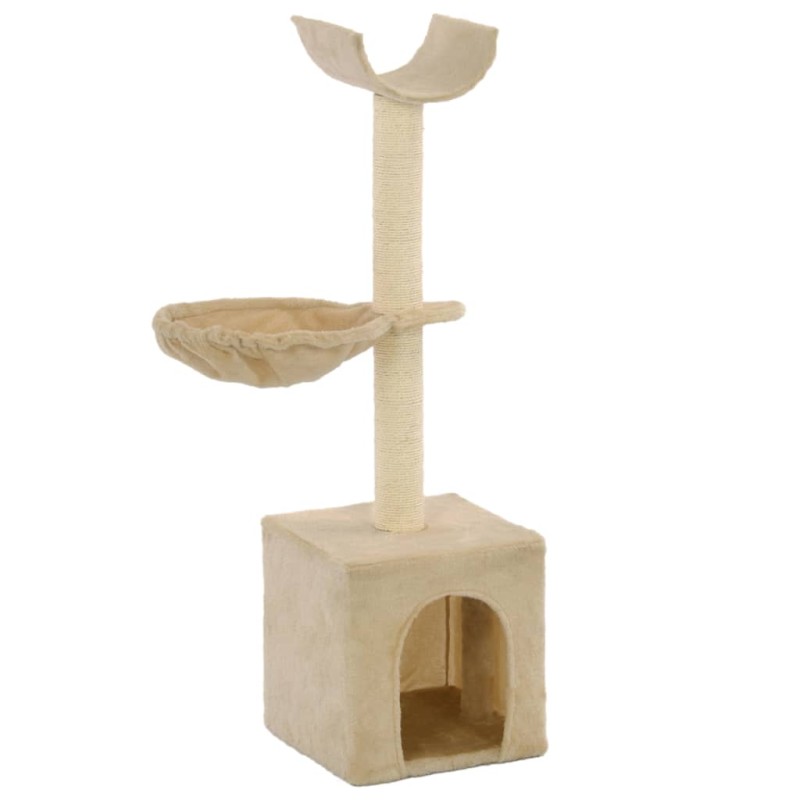 vidaXL Katzen-Kratzbaum mit Sisal-Kratzsäulen 105 cm Beige vidaXL Katzen-Kratzbaum mit Sisal-Kratzsäulen 105 cm Beige