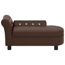 vidaXL Hundesofa Braun 83x45x42 cm Kunstleder
