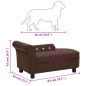 vidaXL Hundesofa Braun 83x45x42 cm Kunstleder vidaXL Hundesofa Braun 83x45x42 cm Kunstleder